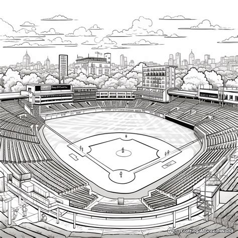 Printable Baseball Field Coloring Pages for Kids & Adults
