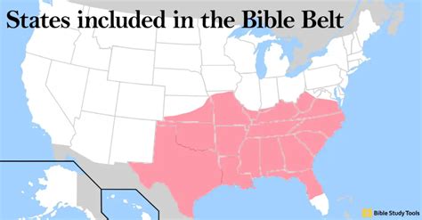 Exploring the Heart of Faith: A Comprehensive Map of the Bible Belt