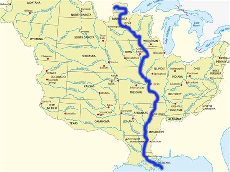 Exploring the Heartbeat of America: The Majestic Mississippi River Map