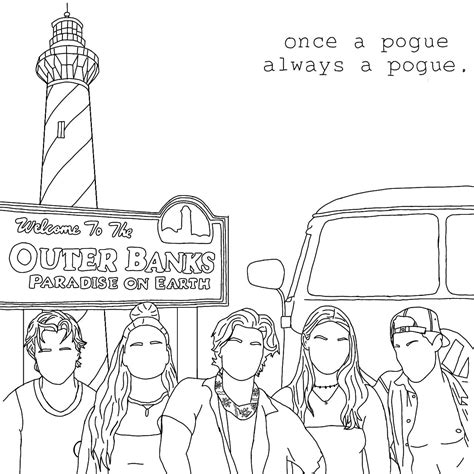 Outer Banks Coloring Pages: Dive into the Pogue Life