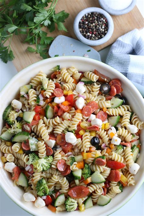 Zesty Pepperoni Pasta Salad with Italian Dressing - A Summer Favorite