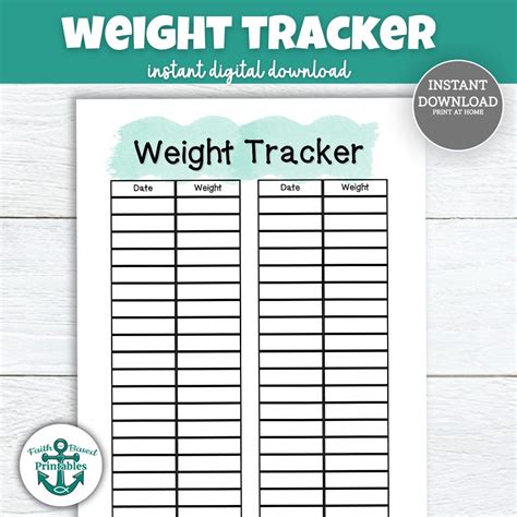 Weight Log Printable: Track Your Health Journey Effectively