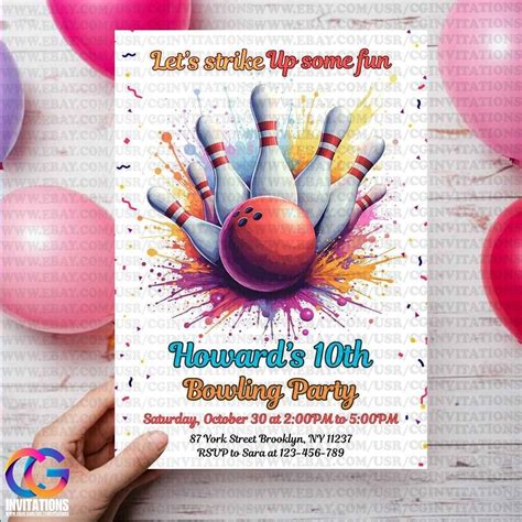 Striking Ideas for Your Bowling Birthday Invitation