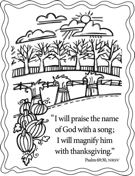 Heartfelt Christian Thanksgiving Coloring Pages for All Ages