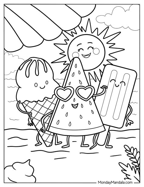 Vibrant Summer Fun: Free Coloring Sheets for Kids & Adults