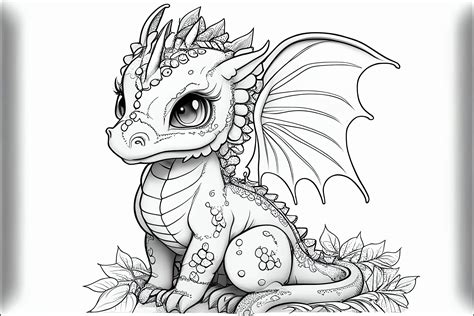 Cute Easy Dragon Coloring Pages for Kids and Adults