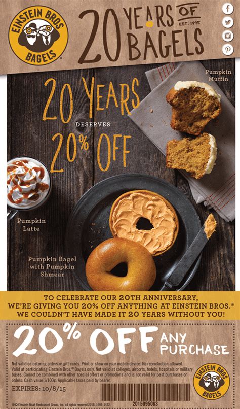 Get Your Bagel Fix: Einstein Bros Bagels Printable Coupons for Delicious Savings