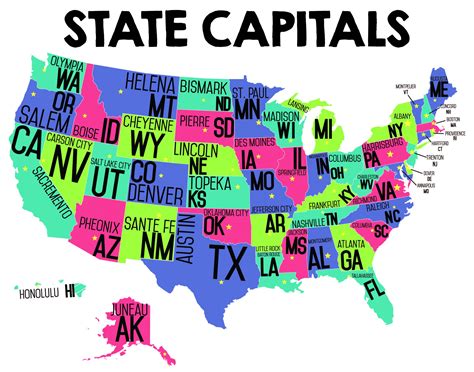 Exploring the USA: A Comprehensive Map of States and Their Capitols