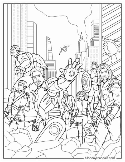 Epic Marvel Avengers Coloring Pages for Kids & Adults