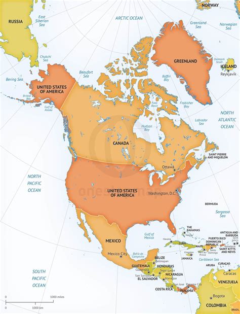 Map of the North American Continent: Discover Its Wonders and Diverse Landscapes