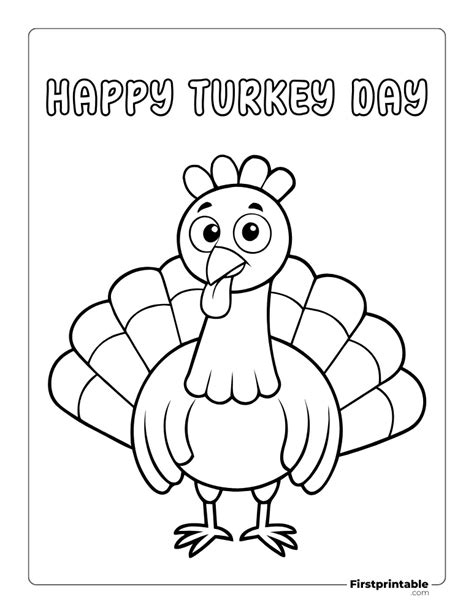 Free Printable Turkey Coloring Pages for Kids
