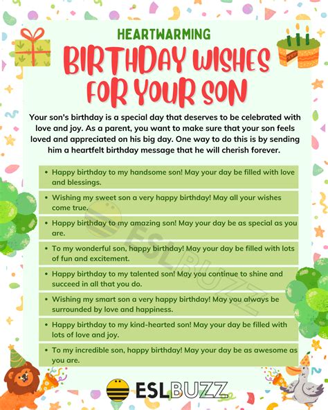 Heartfelt Birthday Wishes for My Wonderful Son