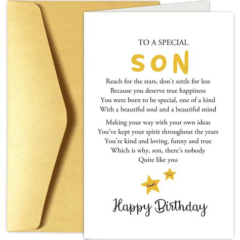 A Heartfelt Birthday Poem for Your Beloved Son