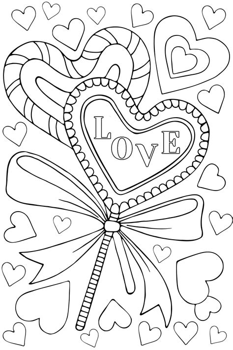 Romantic Valentine's Day Coloring Pages & Printables