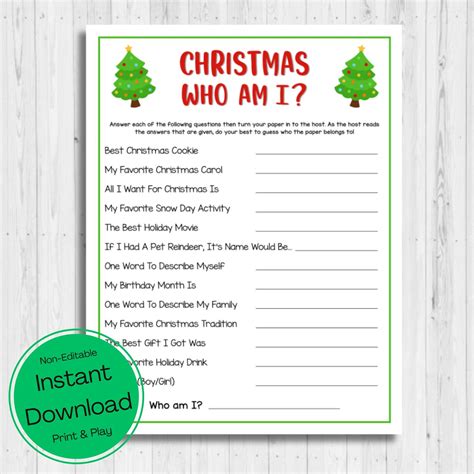 Unwrap the Fun: The Ultimate 'Who Am I?' Christmas Game Guide