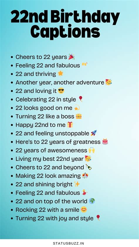 22 Perfect Captions for Your 22nd Birthday Celebration