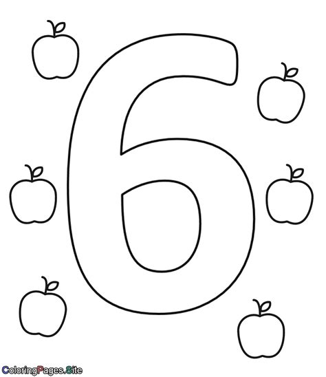 Number 6 Coloring Page: Fun and Engaging Activity for Kids