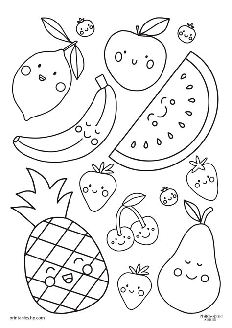 Vibrant Fruit Colouring Pages: A Juicy Artistic Adventure