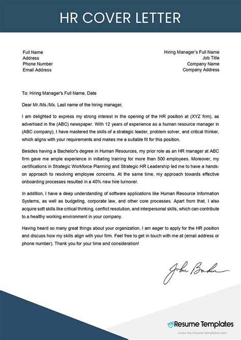 Mastering Your Cover Letter: Addressing HR for Maximum Impact