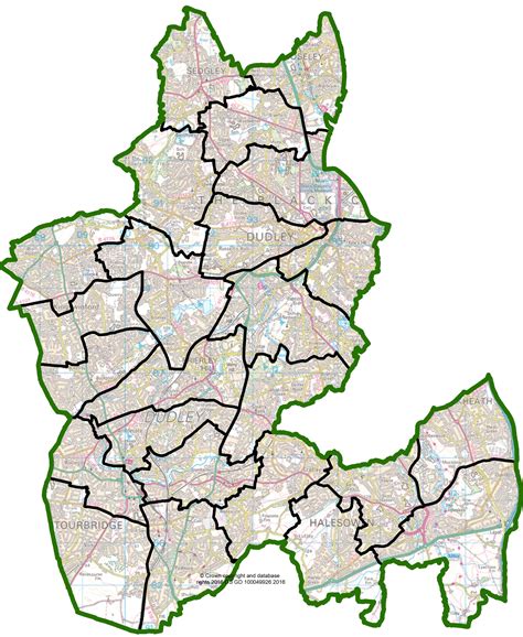 Exploring the Heart of the Black Country: A Detailed Map of Dudley Borough
