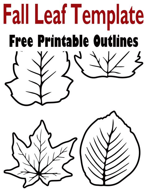 Enchanting Fall Leaves Template Printable for Crafts and Decor