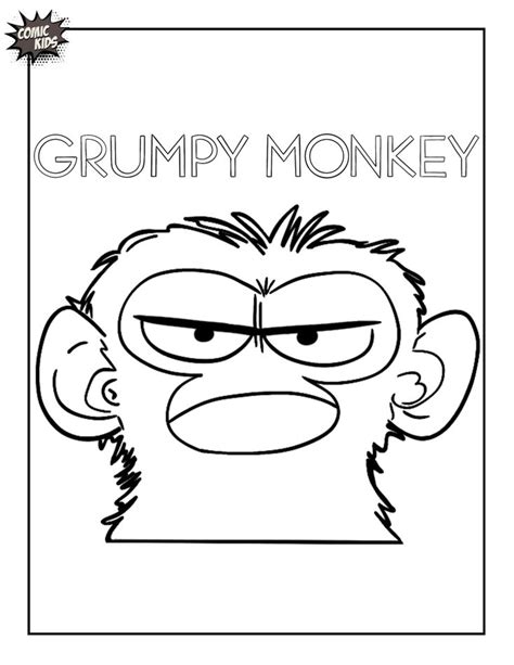 Grumpy Monkey Coloring Page Fun: Unleash Creativity