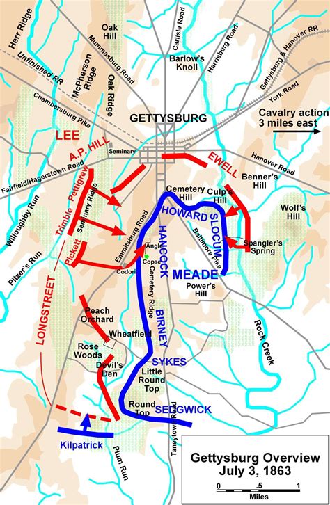 Gettysburg Civil War Map: A Visual Guide to the Historic Battlefield