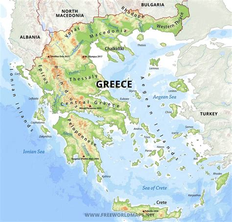 Map of Greece and Surrounding Areas: A Journey Through Ancient Lands and Azure Seas
