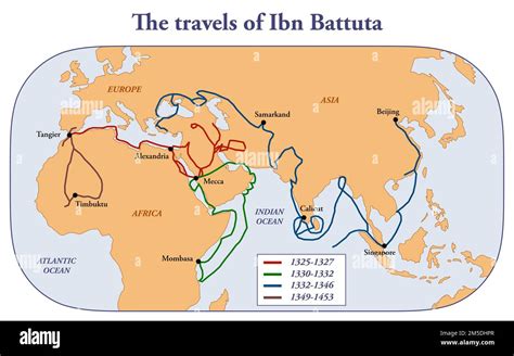 Unveiling the Incredible Journeys of Ibn Battuta: A Historical Map of Discovery