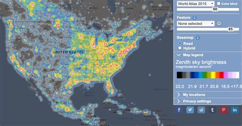 Map of Light Pollution: Unveiling the Illuminated Footprint on Our Night Skies