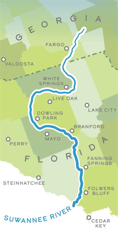 Detailed Map of the Suwannee River: Explore Florida's Wild Heart