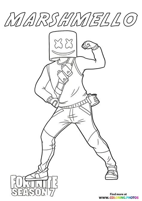 Unleash Your Creativity with an Epic Marshmello Fortnite Coloring Page