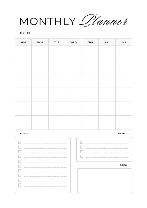 Monthly Planner Printable: Organize Your Life with Ease