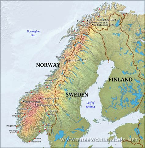 Unveiling Norway's Majestic Landscapes: A Journey Through Its Physical Map