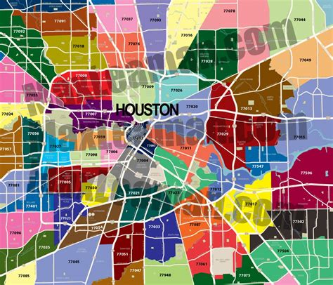 Printable Houston Zip Code Map for Effortless Navigation