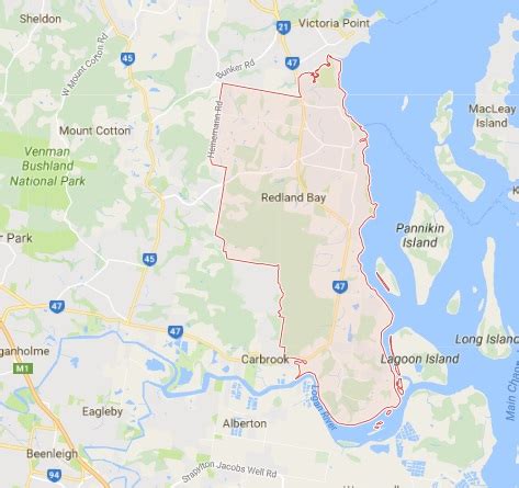 Detailed Map of Redland Bay: Discover Queensland's Coastal Gem