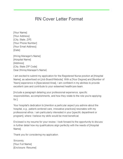 Crafting Your Impactful RN Cover Letter: A Guide to Success