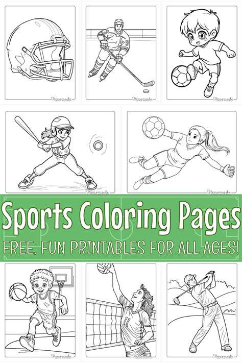 Dynamic Sports Colouring Pages Printable for Every Fan