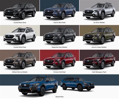 Subaru Outback Colors: Discover Your Perfect Adventure Shade