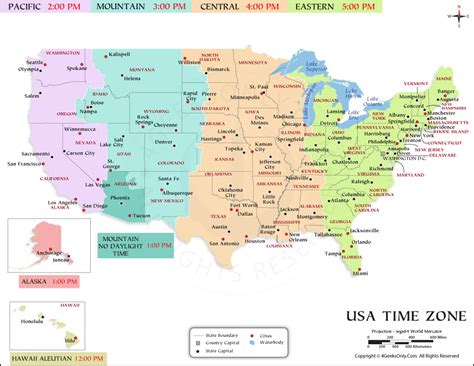 Printable US Map: States, Capitals & Time Zones Explained