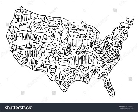 Unleash Your Creativity: Doodling the United States Map with Joy