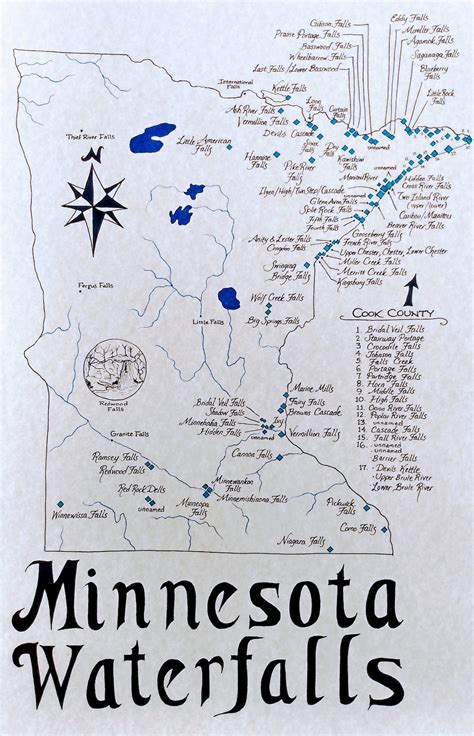Unveiling Minnesota's Majestic Waterfalls: A Comprehensive Map Guide